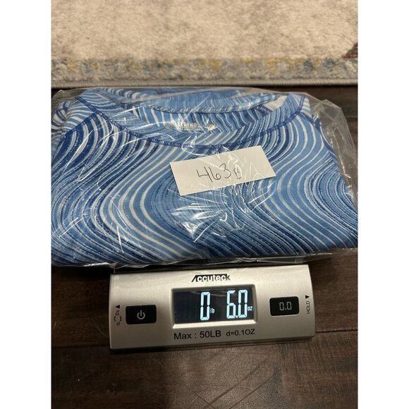 Reel Legends Womens Keep-It-Cool Long Sleeve Shirt M Blue Wave Print - Picture 8 of 8